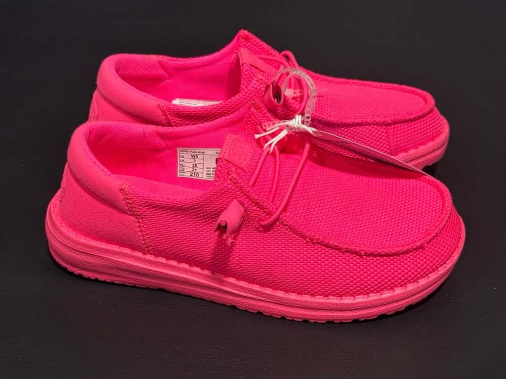 Hey Dude Wendy Funk Mono Size W5 Electric Pink Slip-On Casual Shoes